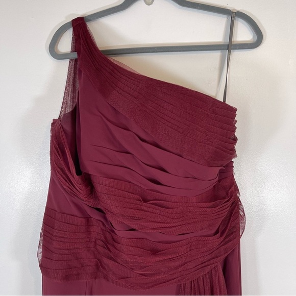 white by vera wang wine one shoulder maxi dress plus size 18 - Picture 4 of 12